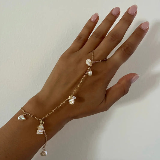 Pearl Flake Hand Chain
