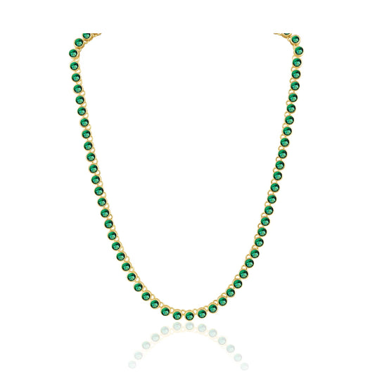 Kaitlyn Emerald Tennis Necklace