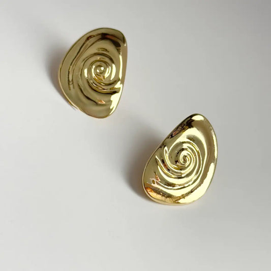 Gilded Current Earrings