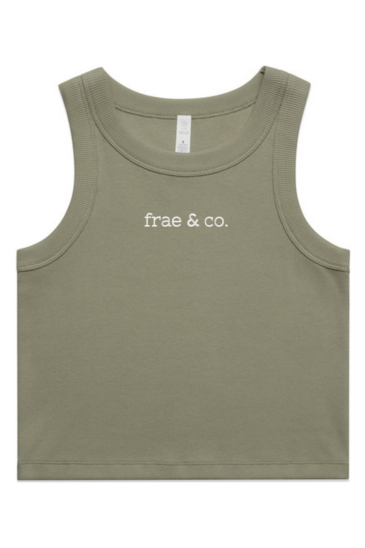 Womens Organic Rib Crop Tank