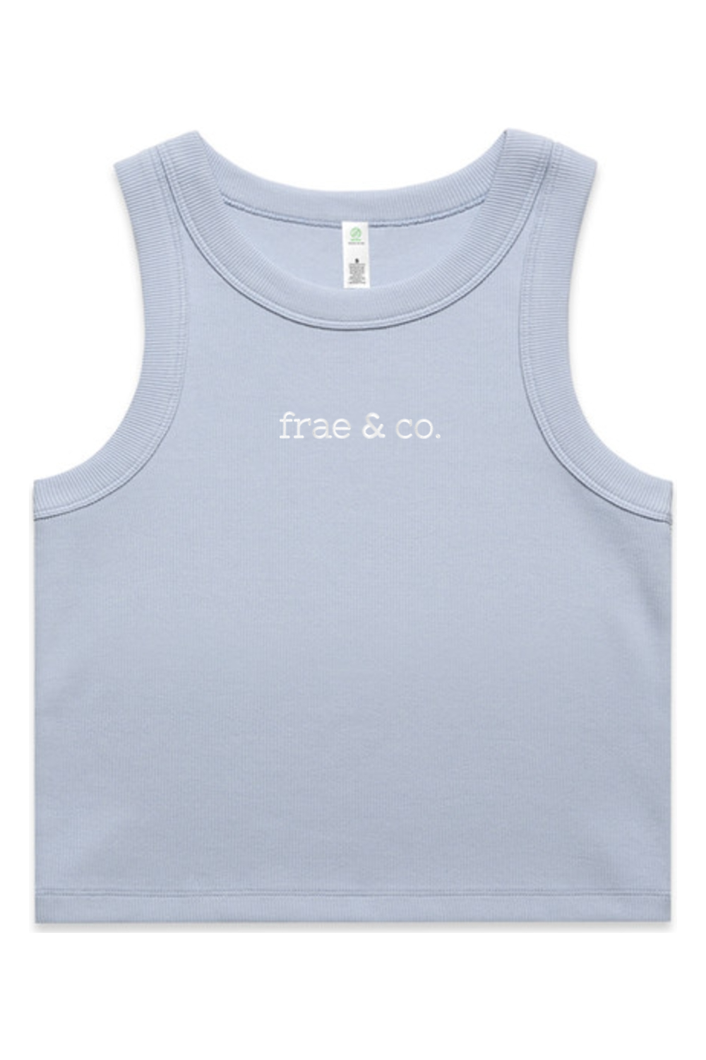 Womens Organic Rib Crop Tank