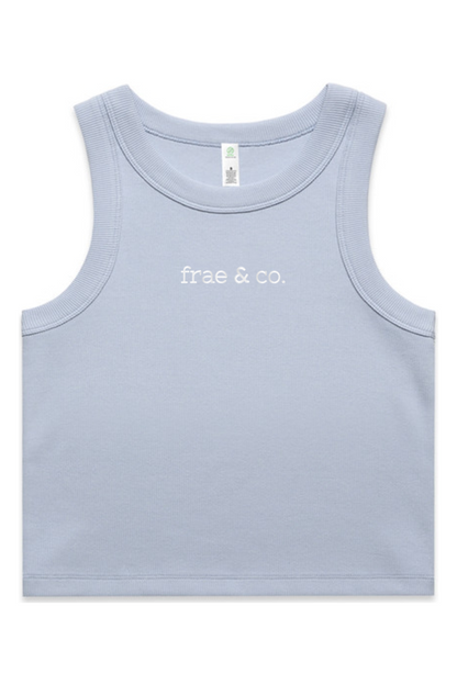 Womens Organic Rib Crop Tank