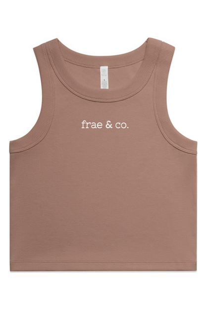 Womens Organic Rib Crop Tank